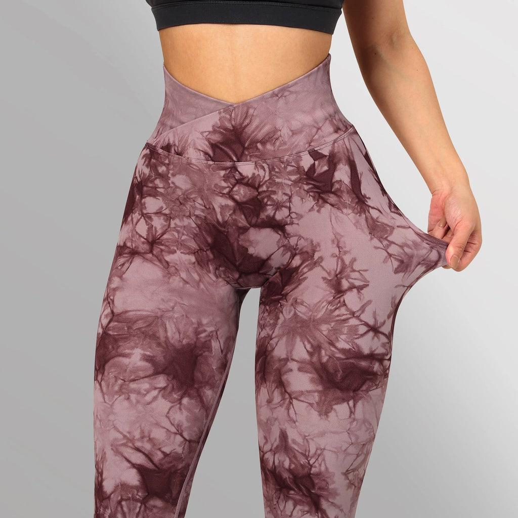 WOLFF | Langlebige nahtlose Tie Dye Leggings Frauen Yoga-Hosen