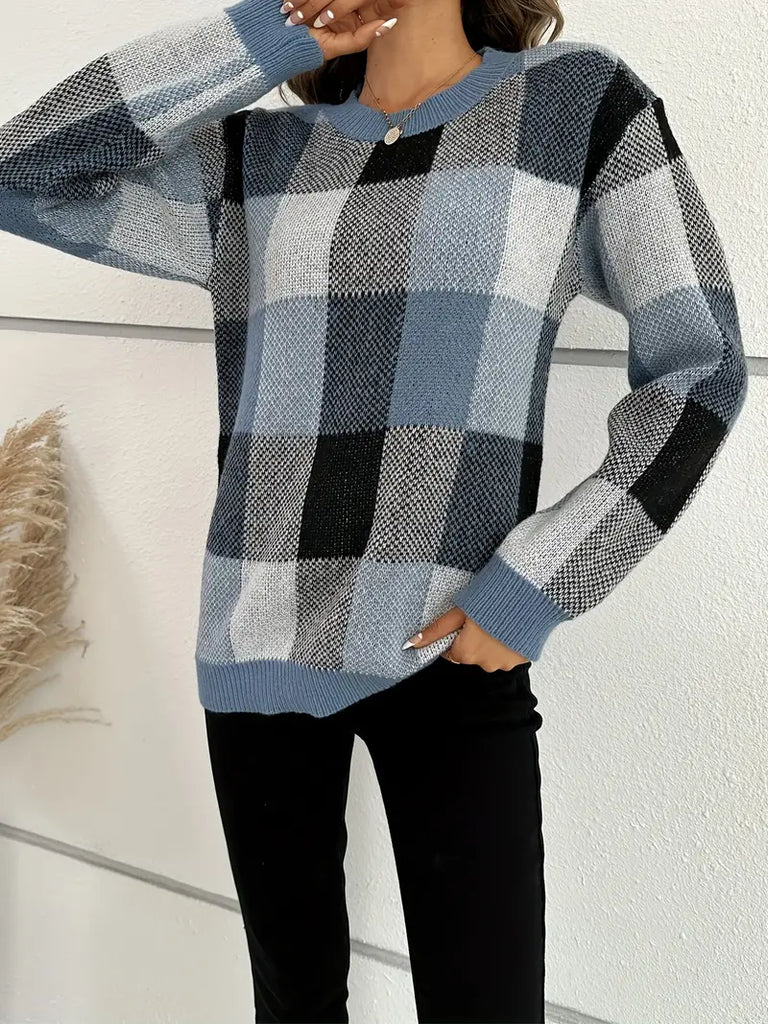 WOLFF - Pullover mit Karomuster