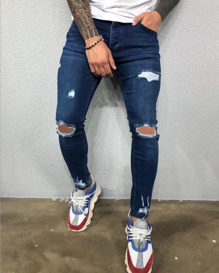 Wolff Loch Ripped Stretch Jeans