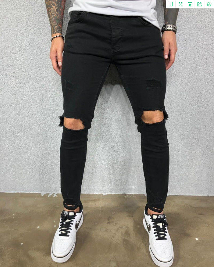 Wolff Loch Ripped Stretch Jeans