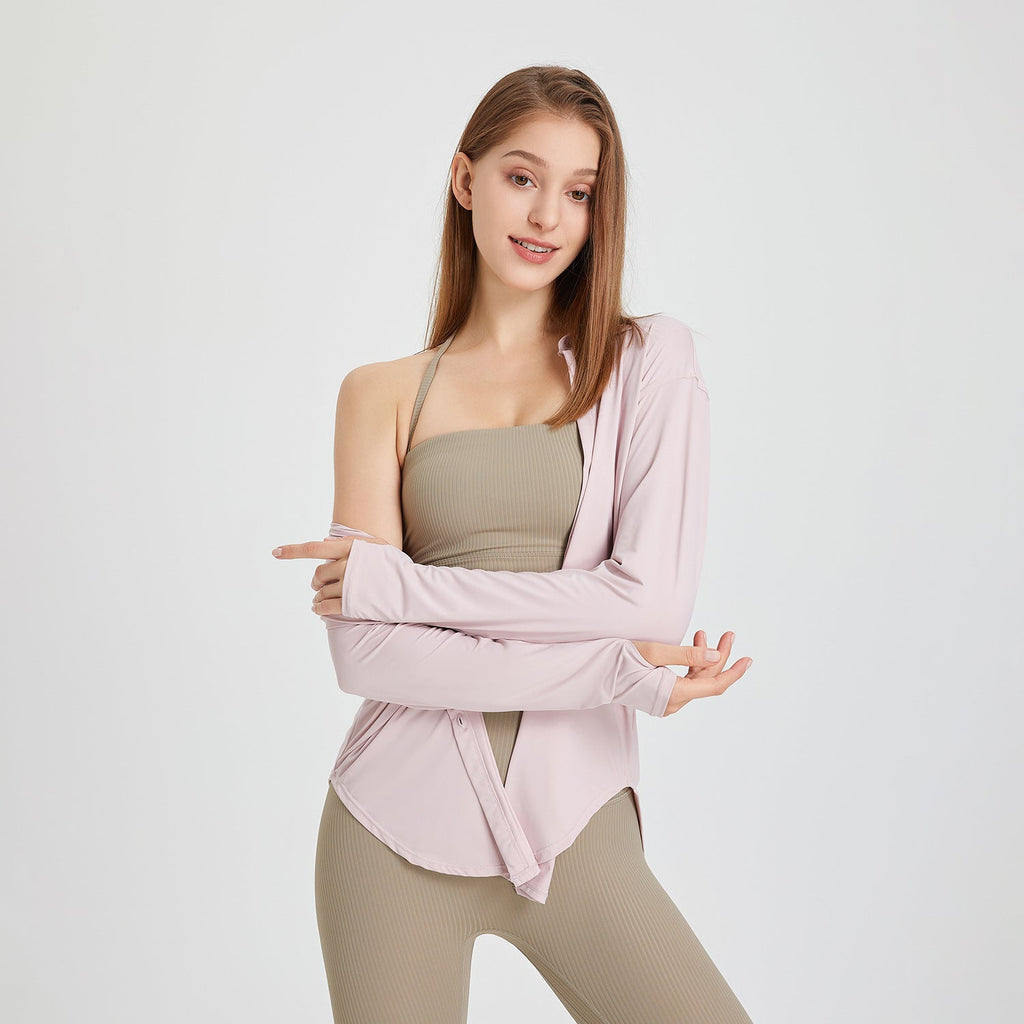 WOLFF | Modische Damen Workout Langarm Bluse