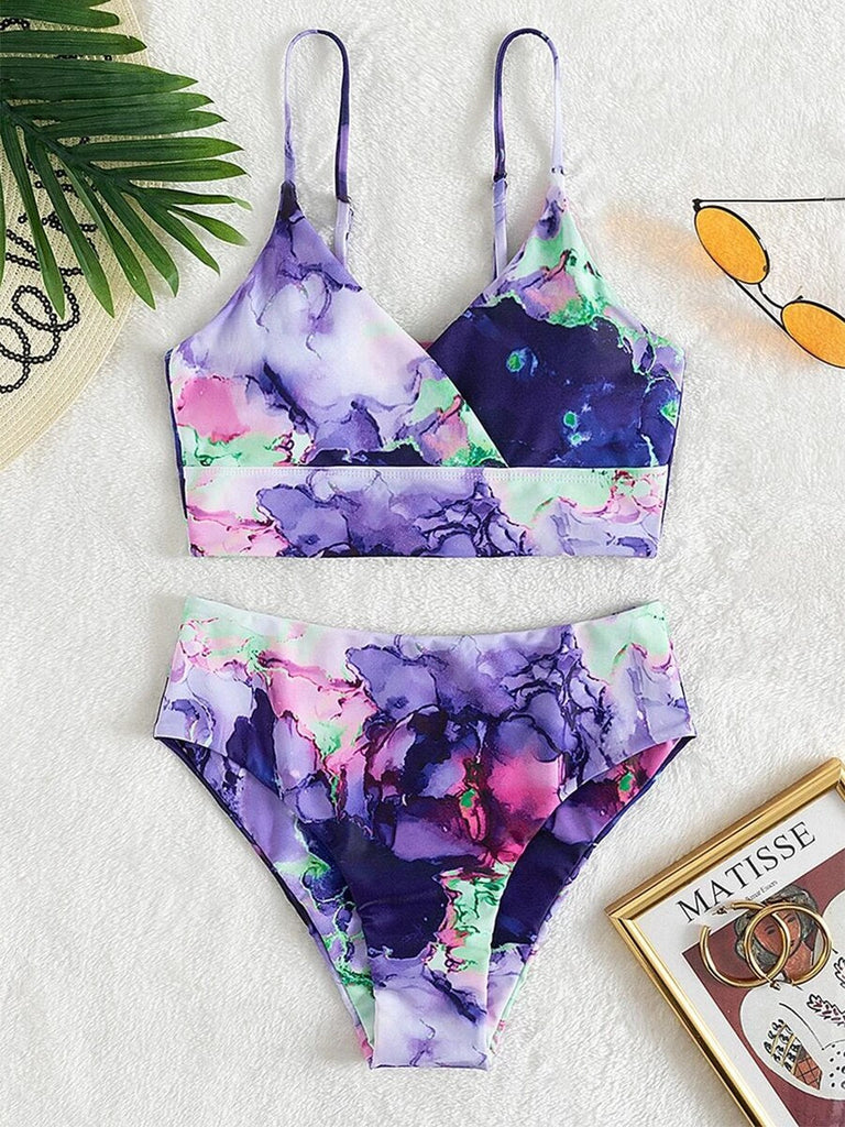 Wolff Bikini | Eleganter Bikini mit Marmorprint