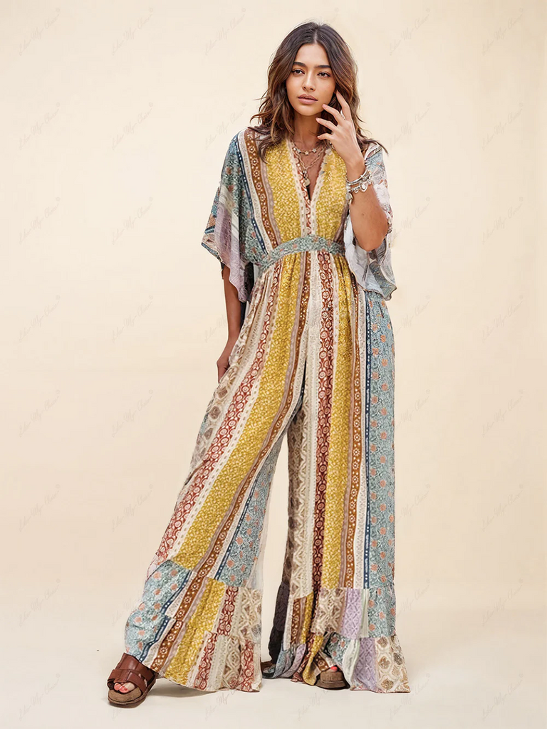 geschnittener Boho-Chic-Jumpsuit