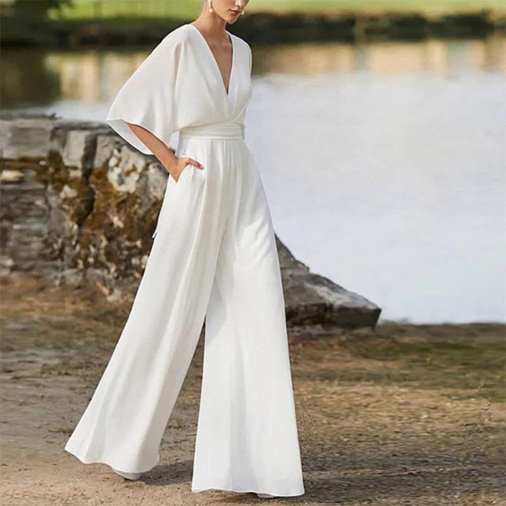 Jumpsuit | Stilvoller Damen-Jumpsuit mit halben Ärmeln