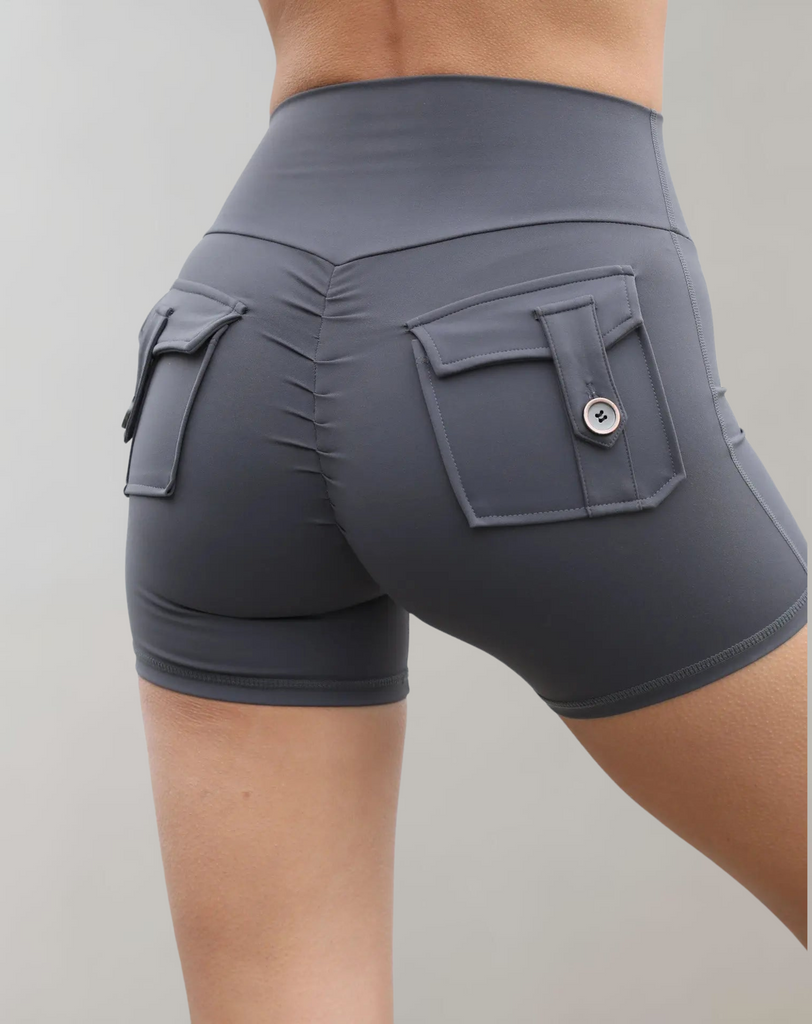 Stella™ Yoga-Shorts mit hoher Taille und Taschen