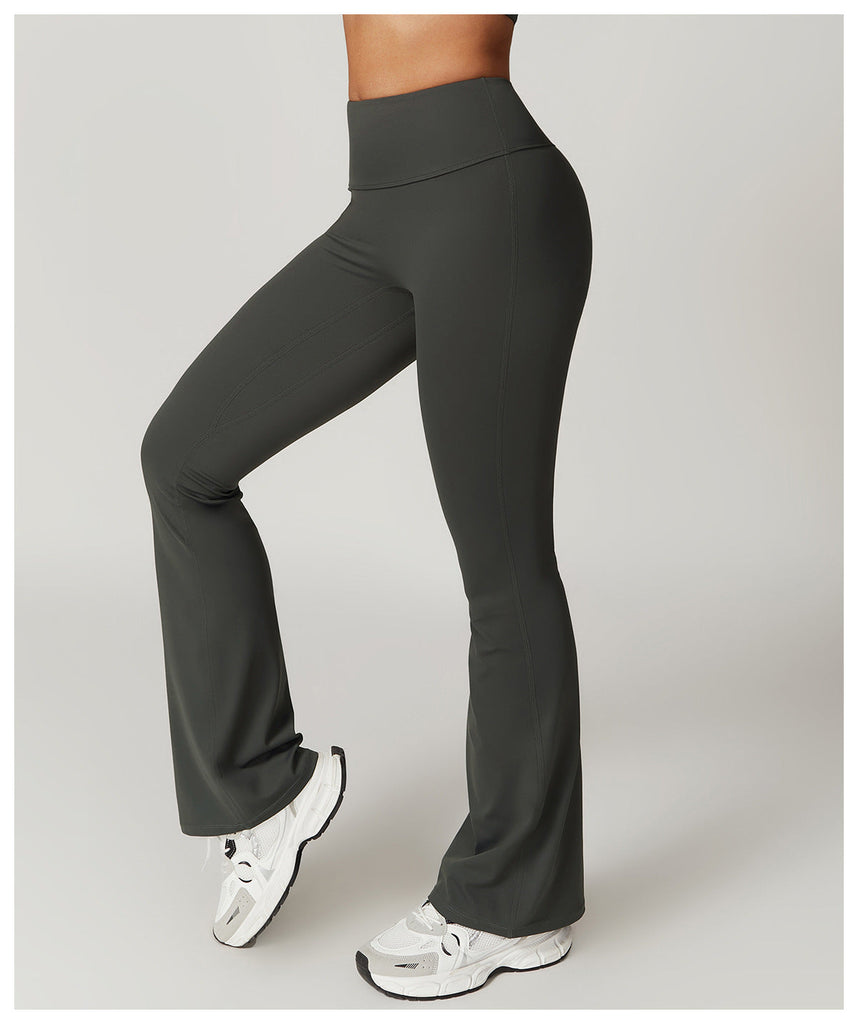 WOLFF | Stylische Fitness Hohe Taille Flare Yoga-Hose