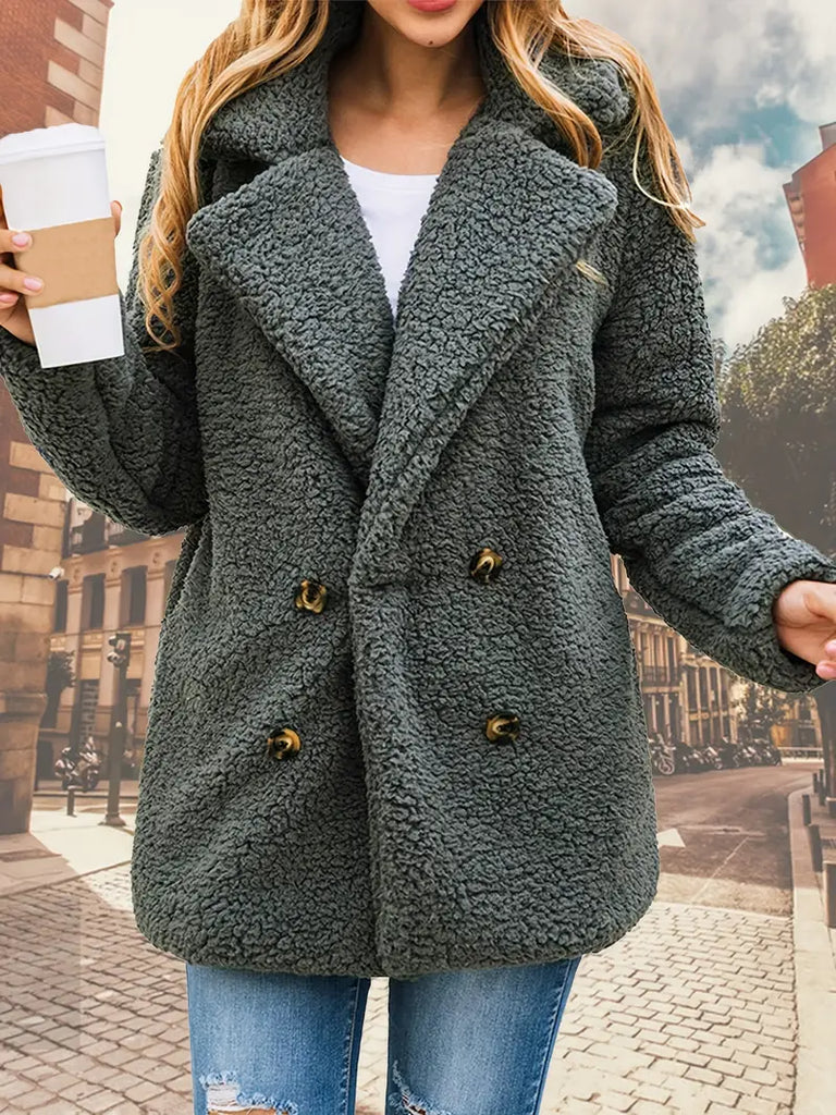 Gestrickte Plüschjacke