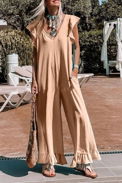 WOLFF Jumpsuit mit weitem Bein