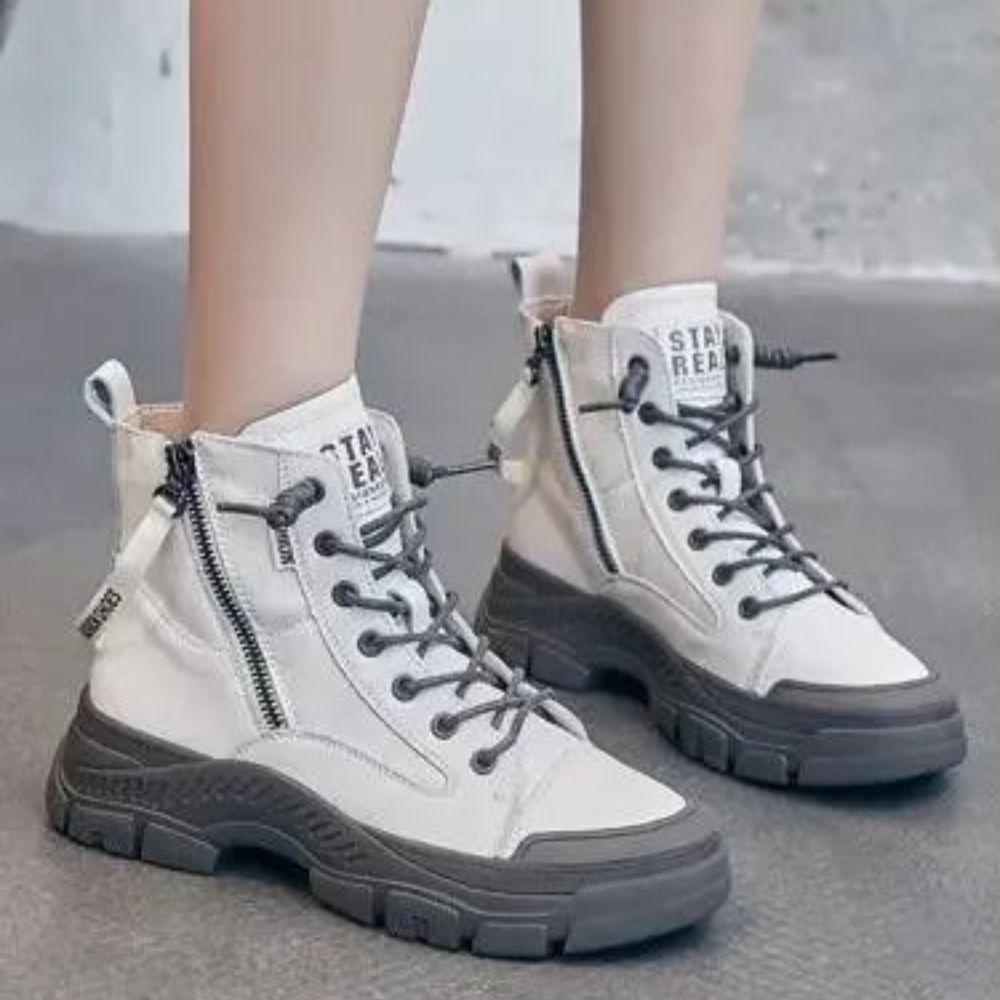 WOLFF - Elegante High-Top-Sneakerstiefel mit Reißverschluss