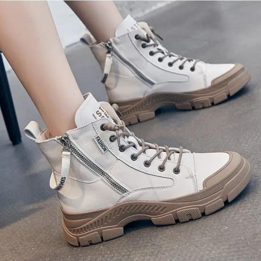 WOLFF - Elegante High-Top-Sneakerstiefel mit Reißverschluss