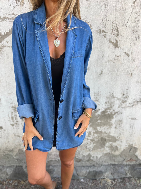 Elegante Denim Freizeitjacke