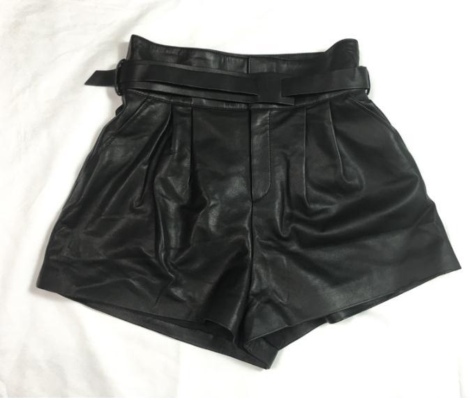 WOLFF | Trendy Frauen Harajuku Echtes Leder Shorts