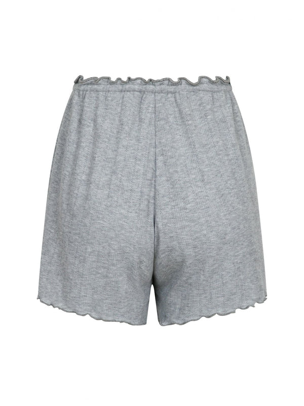 Pointelle Shorts in Light Grey