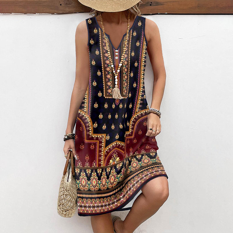 Wolff Boho Kleid | Luftiges Boho-Sommerkleid mit V-Ausschnitt