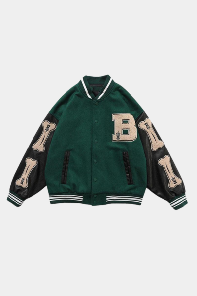 Wolff Varsity Jacket Bone Green