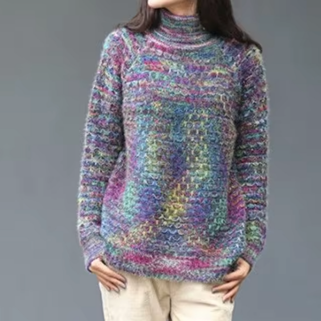 Strickpullover mit Batikmuster