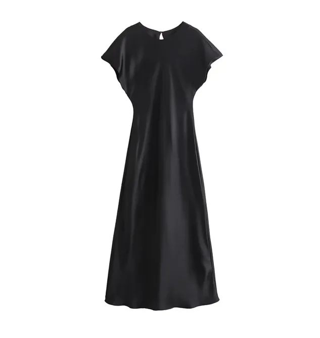 Sophia™ - Elegantes Satin-Midikleid