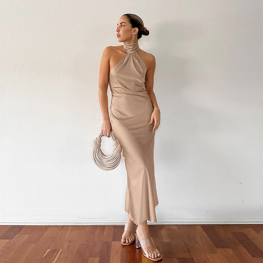 WOLFF | Neue Französisch Halter ärmelloses Abendkleid für Frauen