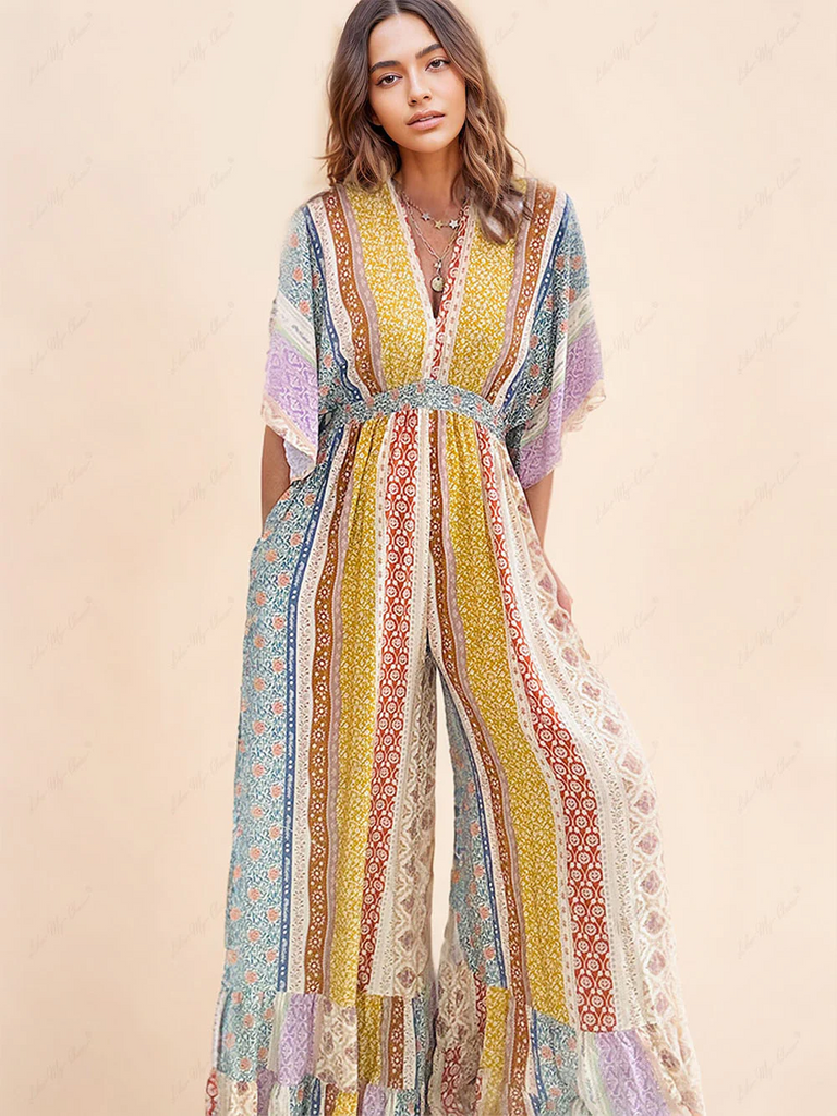 geschnittener Boho-Chic-Jumpsuit