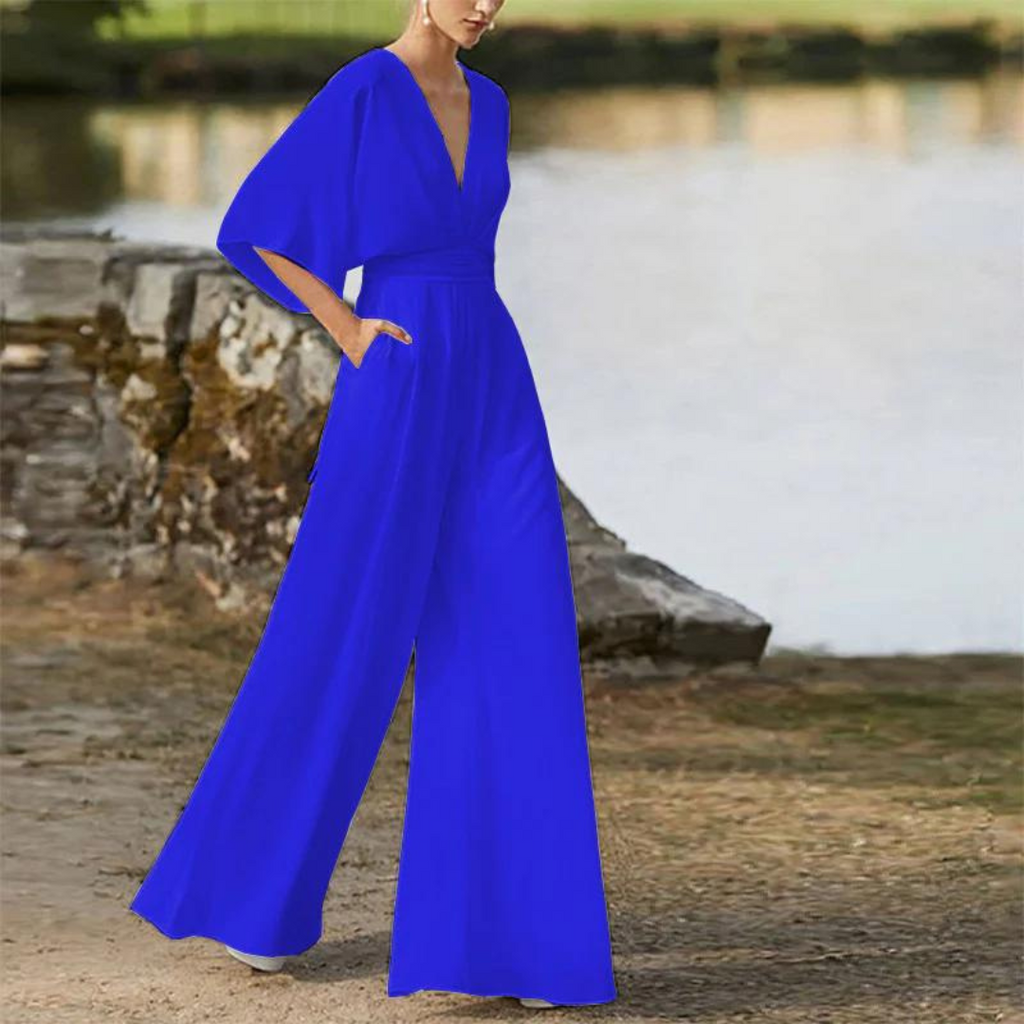 Jumpsuit | Stilvoller Damen-Jumpsuit mit halben Ärmeln