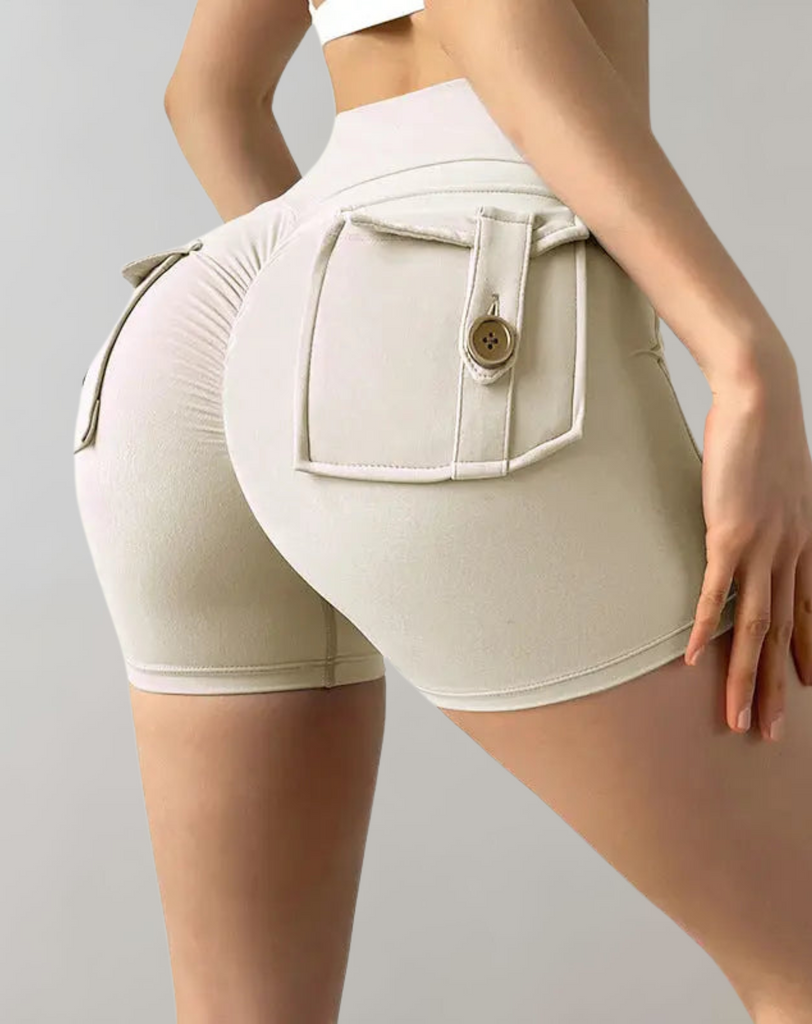 Stella™ Yoga-Shorts mit hoher Taille und Taschen