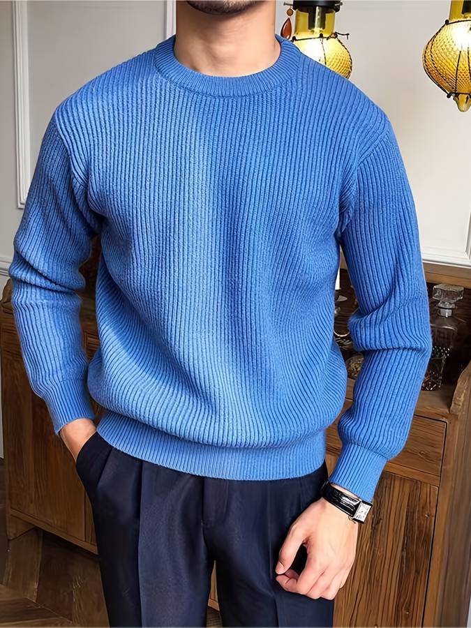 Wolff - Eleganter Strukturierter Herrenpullover