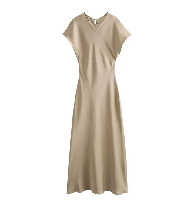 Sophia™ - Elegantes Satin-Midikleid