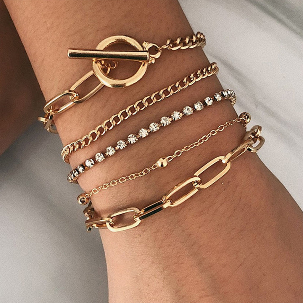 WOLFF-teiliges modisches Charm-Armband mit geometrischem Muster