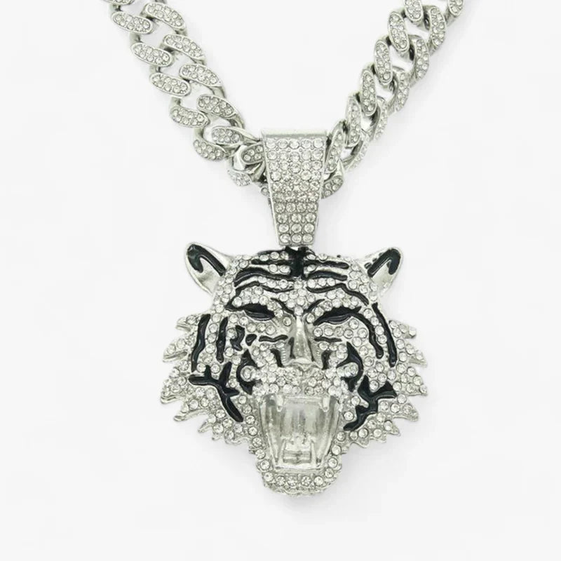 Hip-Hop Collier - Markanter Tigerkopf-Anhänger