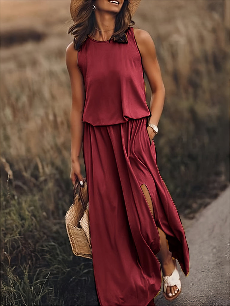 Schlichtes Boho Maxikleid aus Modal in verschiedenen Farben