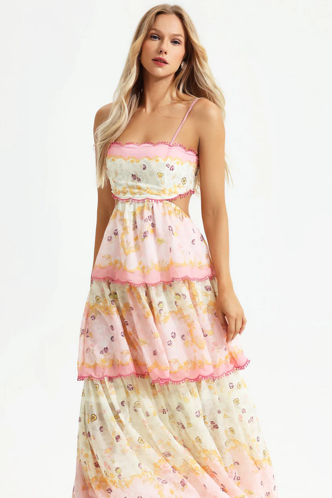 Floral Elegance Maxikleid