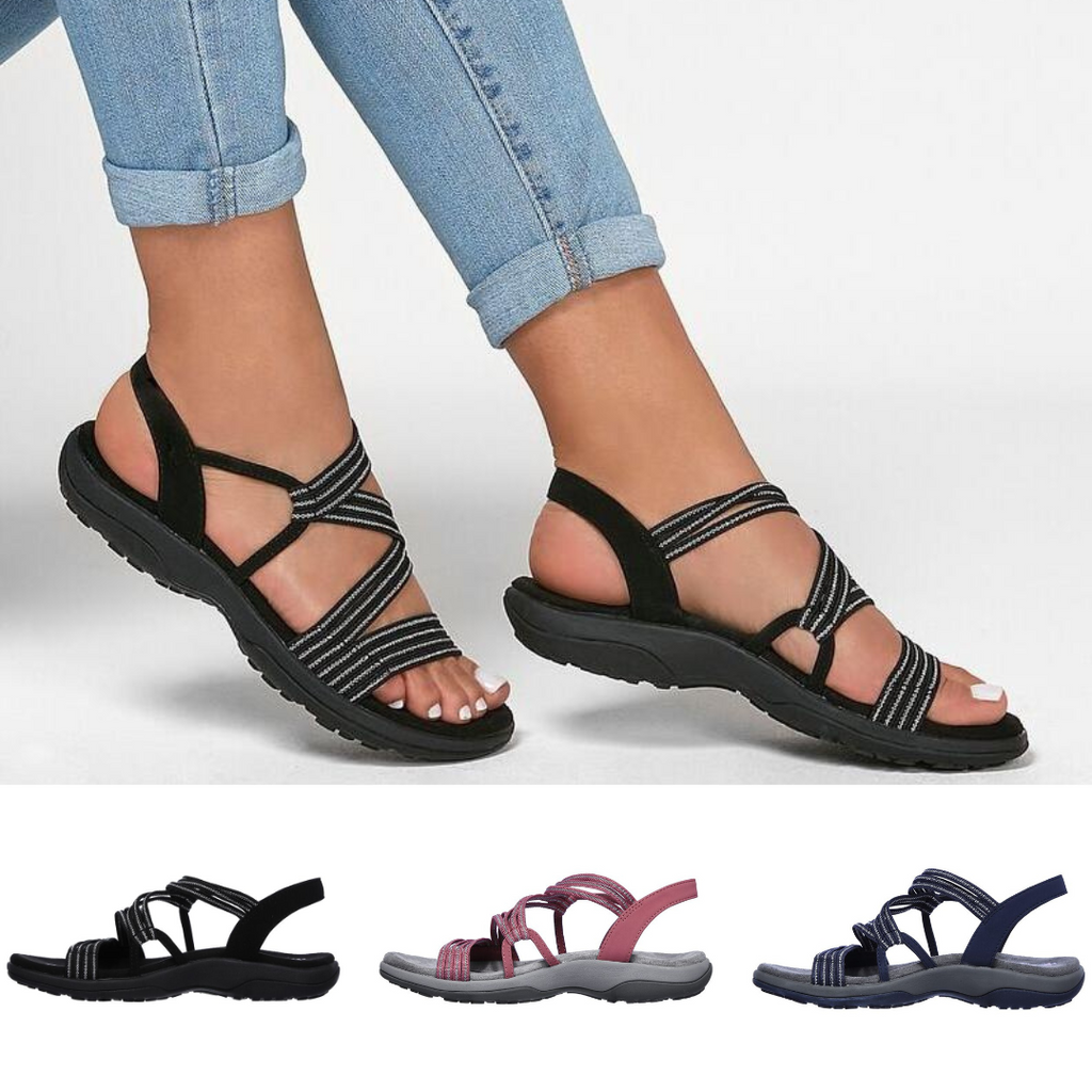 Wolff |  Orthopädische Bequeme Riemchensandalen in Übergröße für die Freizeit | Riemchensandalen mit weicher Sohle für den Sommer für Damen