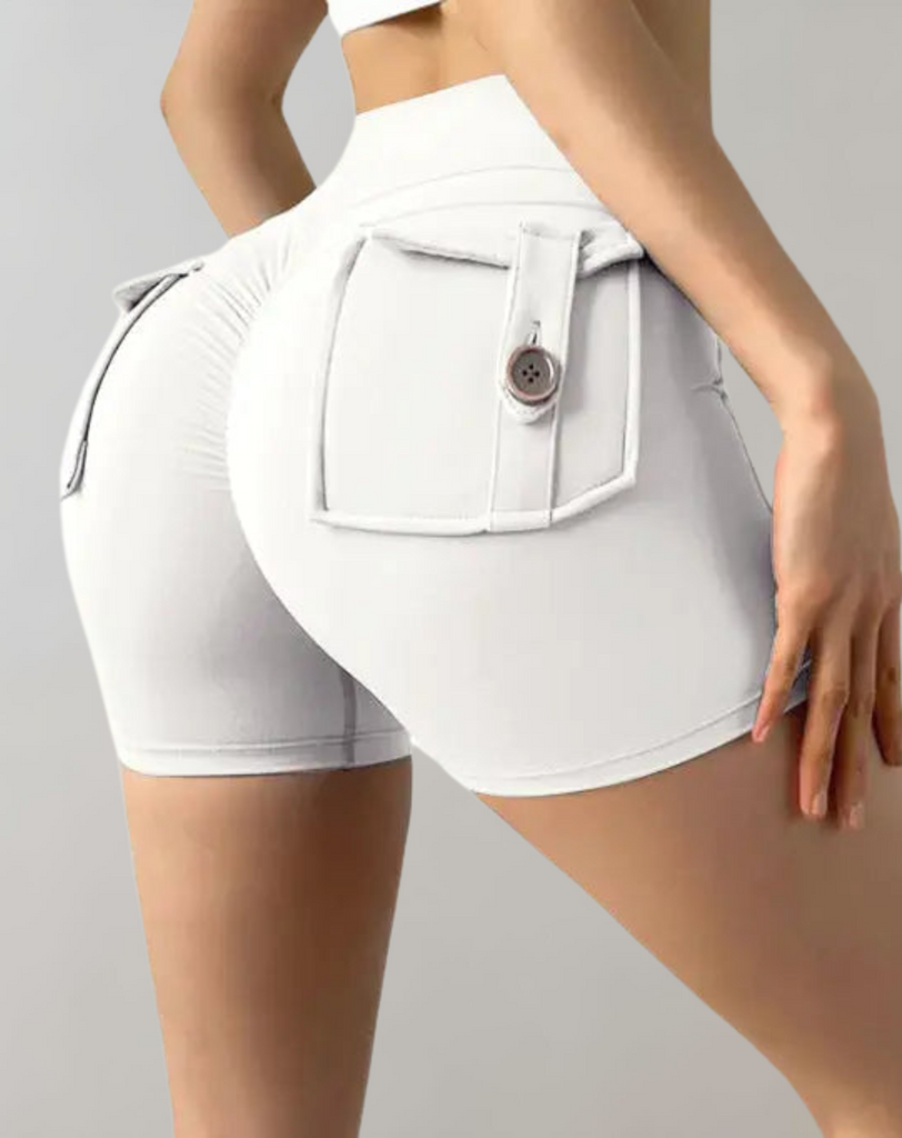 Stella™ Yoga-Shorts mit hoher Taille und Taschen