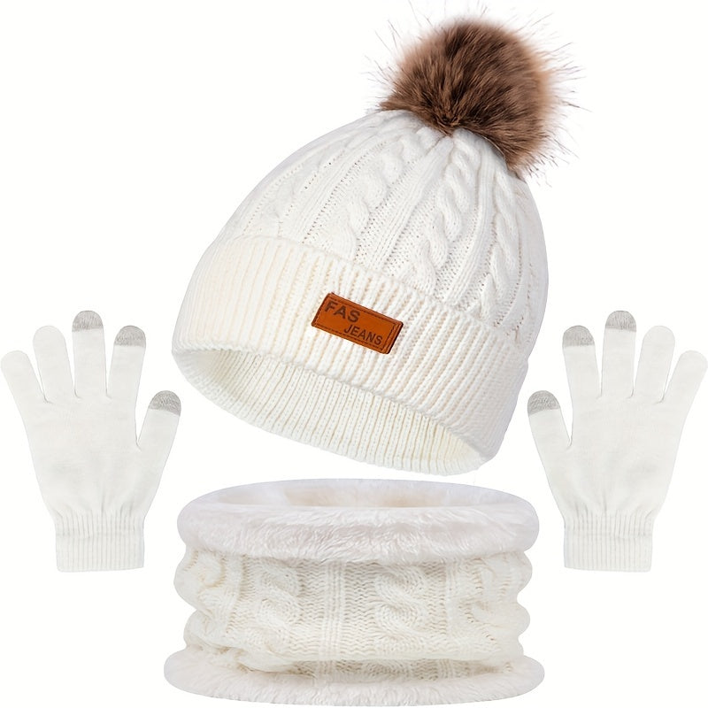 WOLFF | Lässiges Winter Essential Mütze und Handschuh Set für Frauen