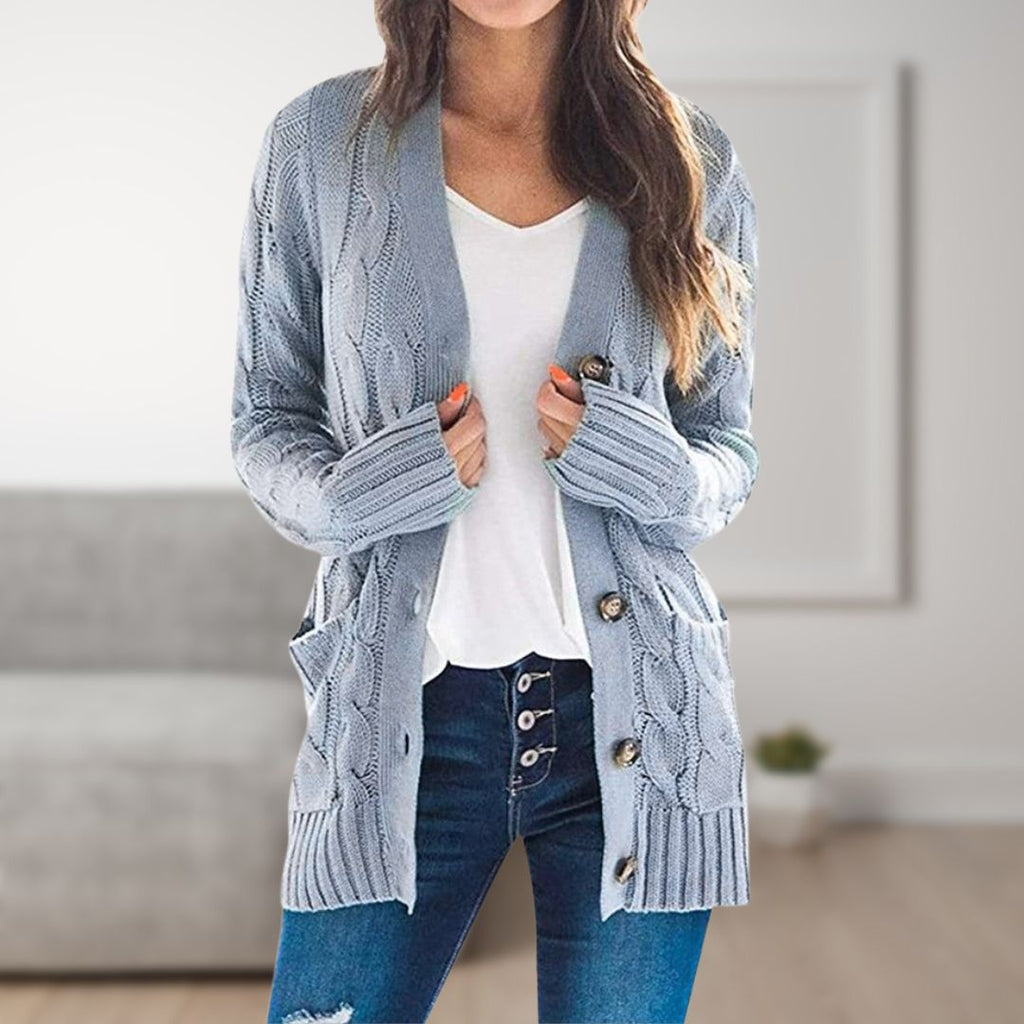 Wolff Strickjacke | Mittellange Cardigan mit Knöpfen für Frauen