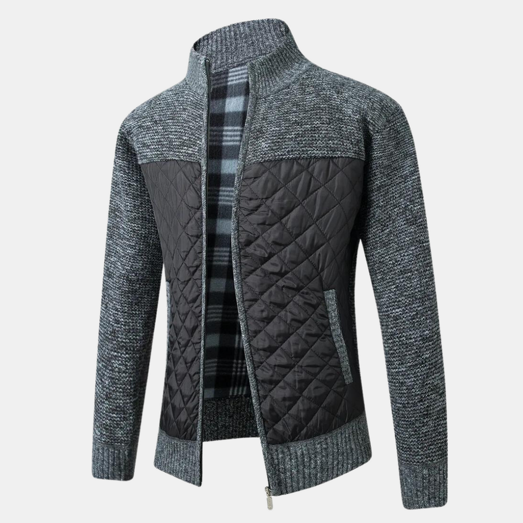 Cardigan mit hohem Kragen