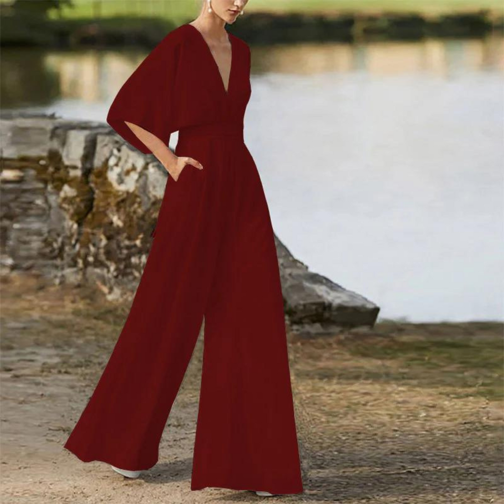 Jumpsuit | Stilvoller Damen-Jumpsuit mit halben Ärmeln