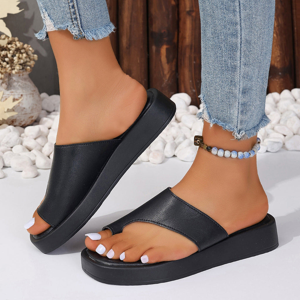 Wolff Sommer-Clip-Sandalen mit dicker Sohle