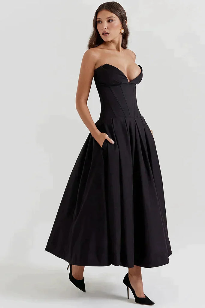 Wolff Max-kleid | Elegantes langes trägerloses Partykleid