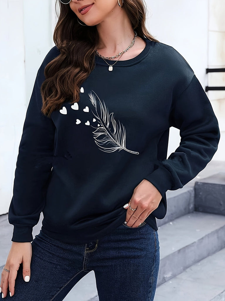 WOLFF | Lässiges Sweatshirt mit Federprint