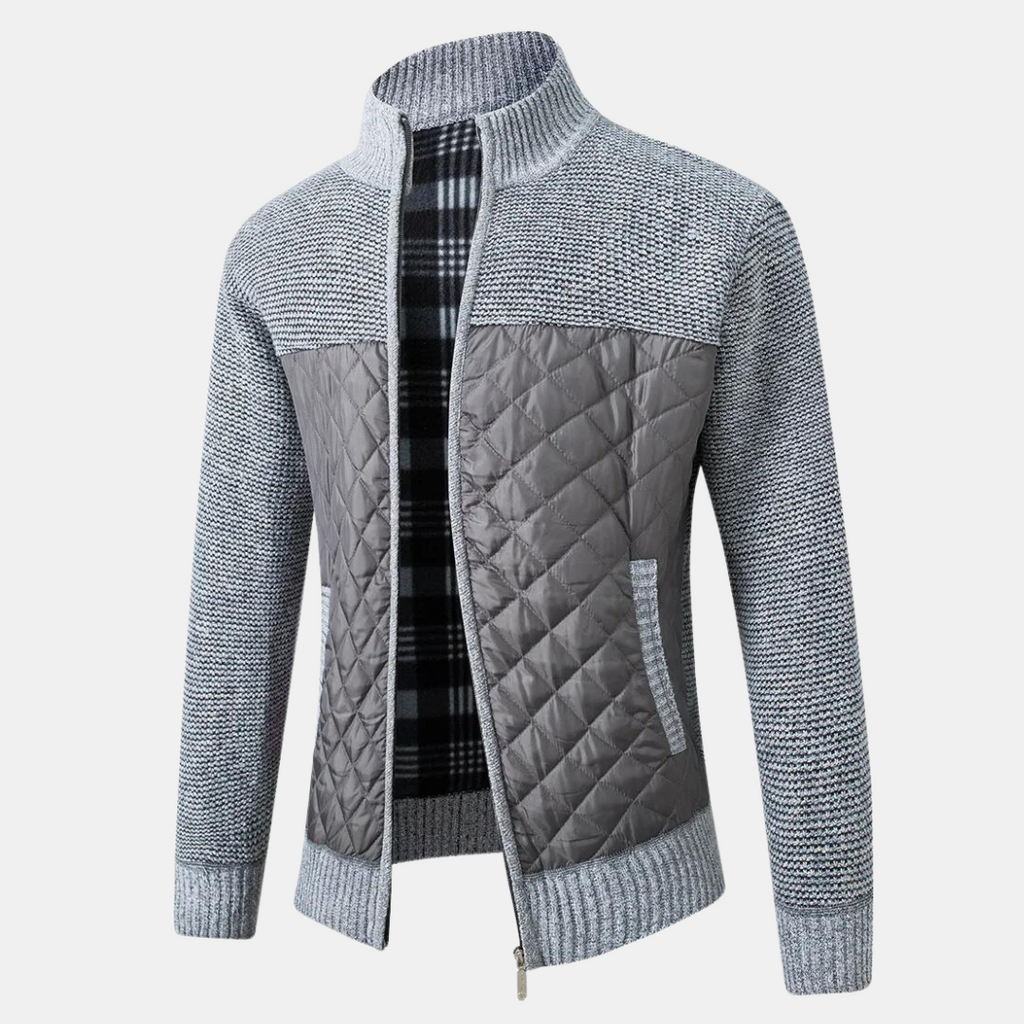 Cardigan mit hohem Kragen