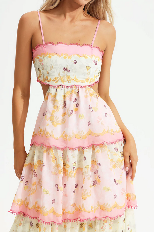 Floral Elegance Maxikleid