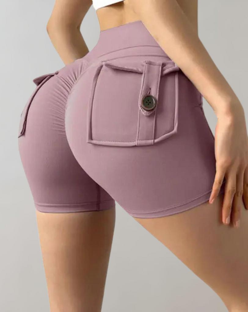 Stella™ Yoga-Shorts mit hoher Taille und Taschen