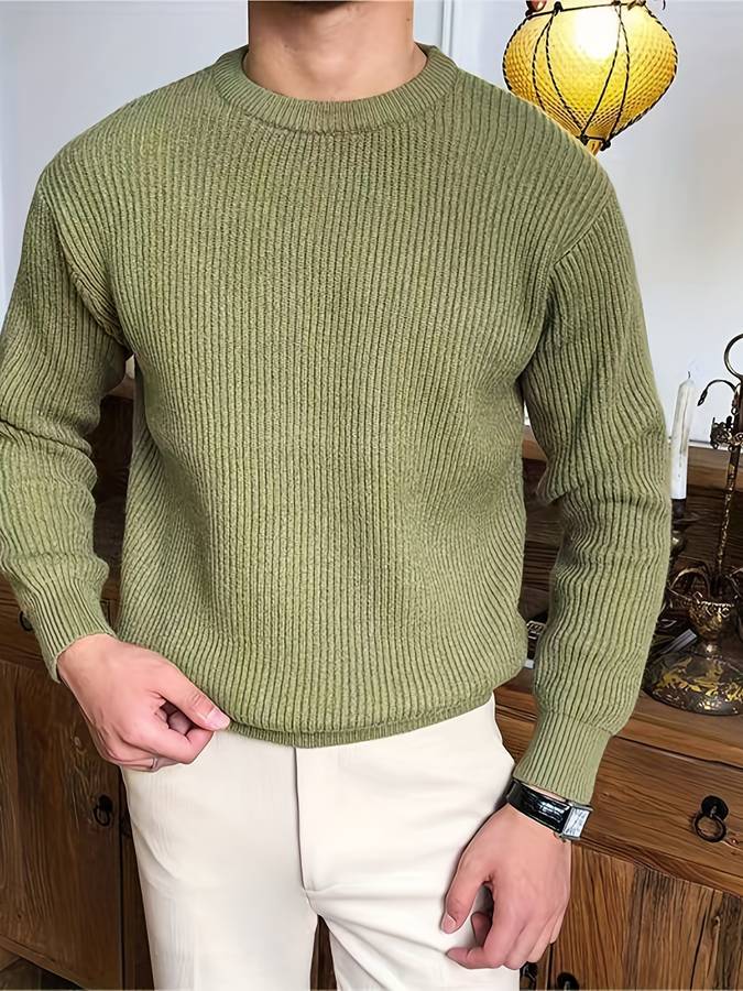 Wolff - Eleganter Strukturierter Herrenpullover