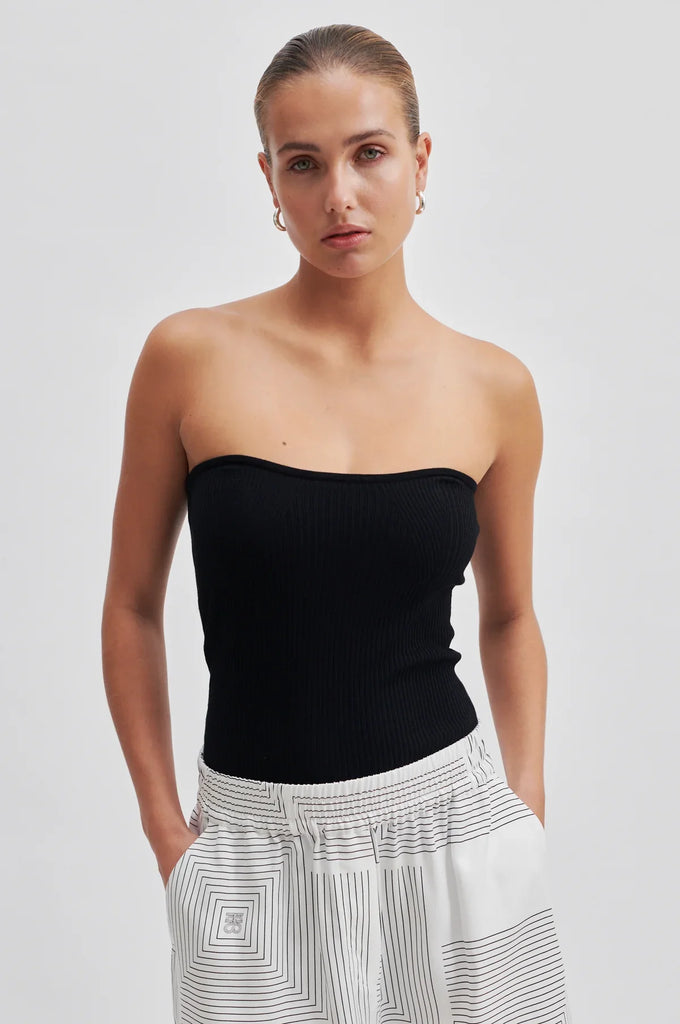 Knit Strapless Top