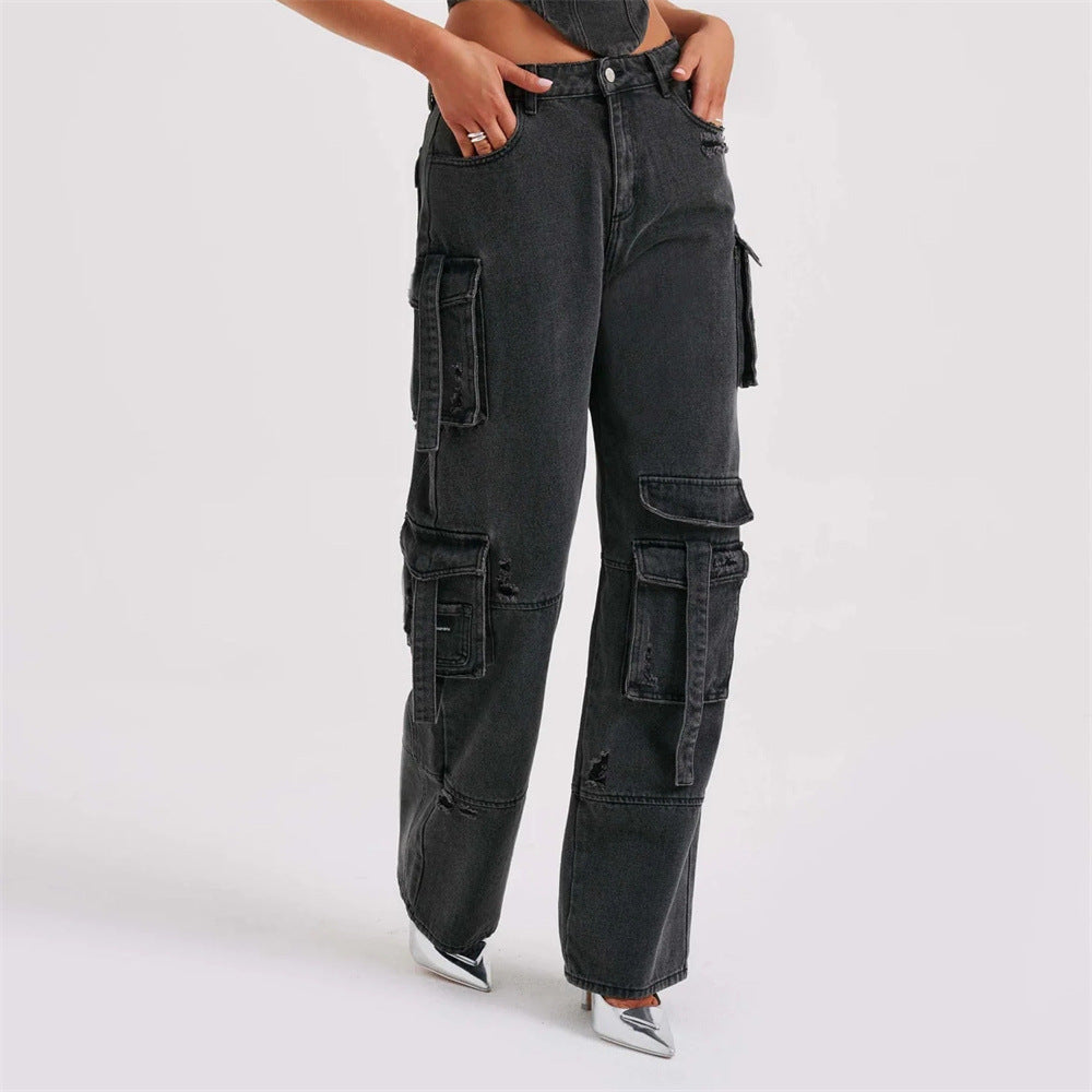 Wolff-Denimhose mit weitem Bein