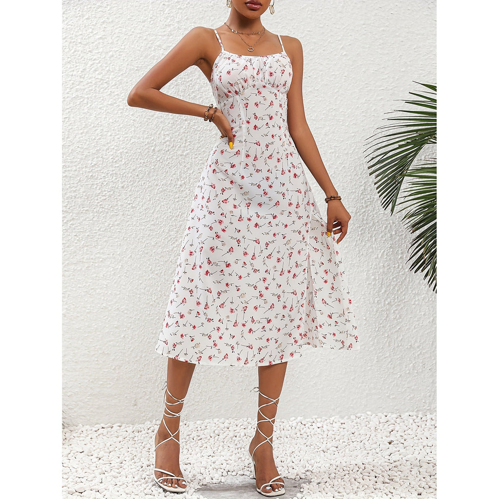 Wolff Polka-Dot-Hosenträgerkleid - Damenlangkleid