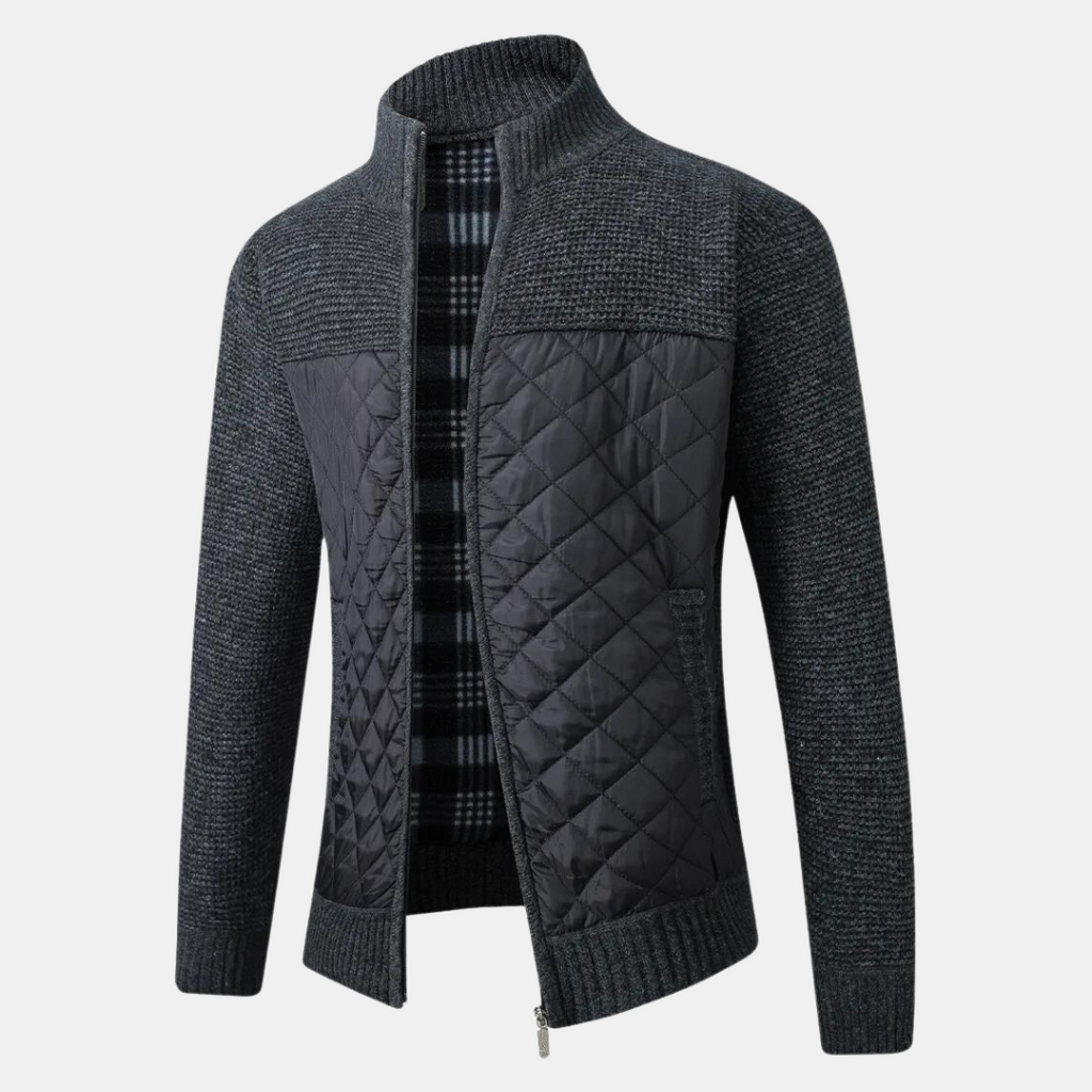 Cardigan mit hohem Kragen