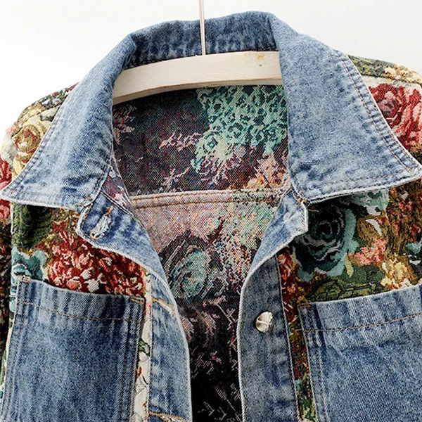 WOLFF - Jeansjacke Mit Blumen