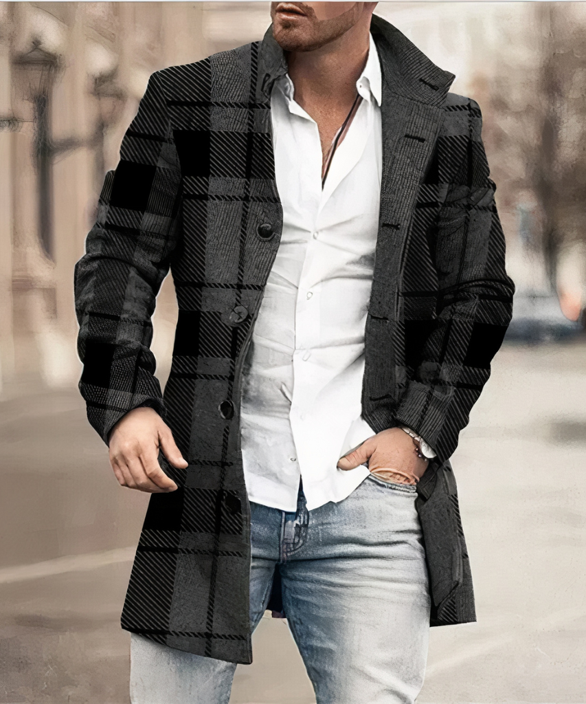 WOLFF | Warmer Dicker Trenchcoat Für Herren Elegant Stilvoll